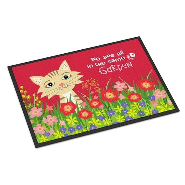 Carolines Treasures Carolines Treasures VHA3009MAT Garden Cat Indoor or Outdoor Mat; 18 x 27 in. VHA3009MAT - main